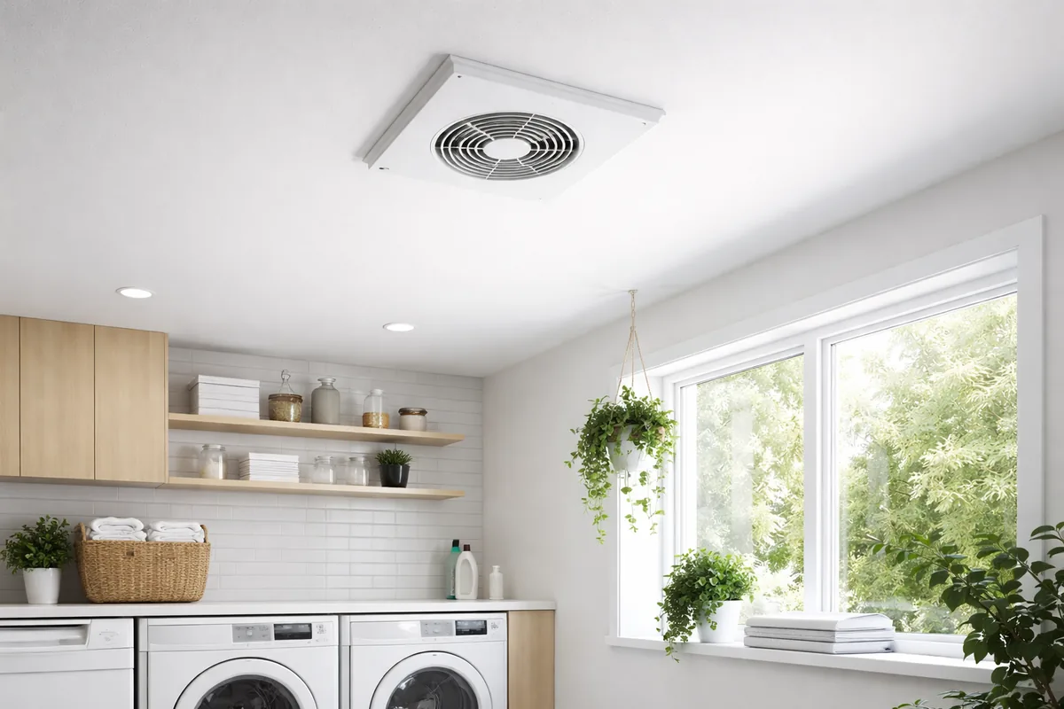 What size exhaust fan do I need for a laundry room
